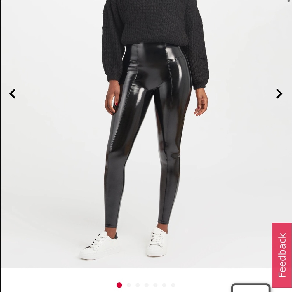 SPANX faux patent leather leggings